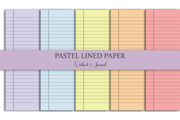 Download Pastel Lined Notebook/Journal Paper - Lined Collection