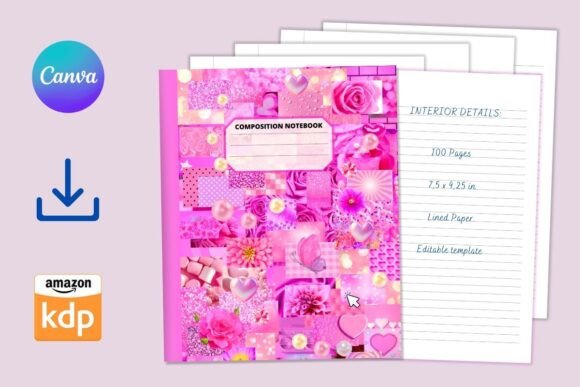 Download Notebook Cover and Lined Pages Template - Lined Collection